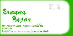 romana major business card